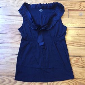 Navy v-neck tank top